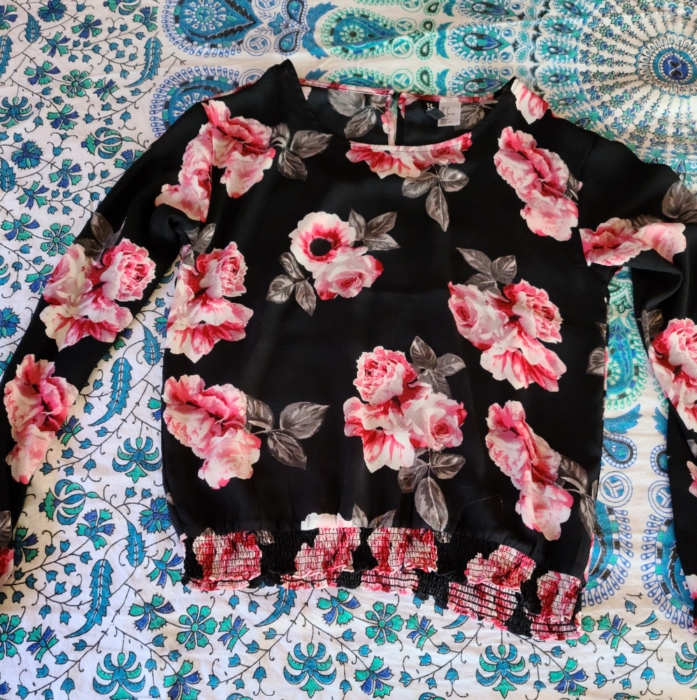 Long sleeve floral shirt